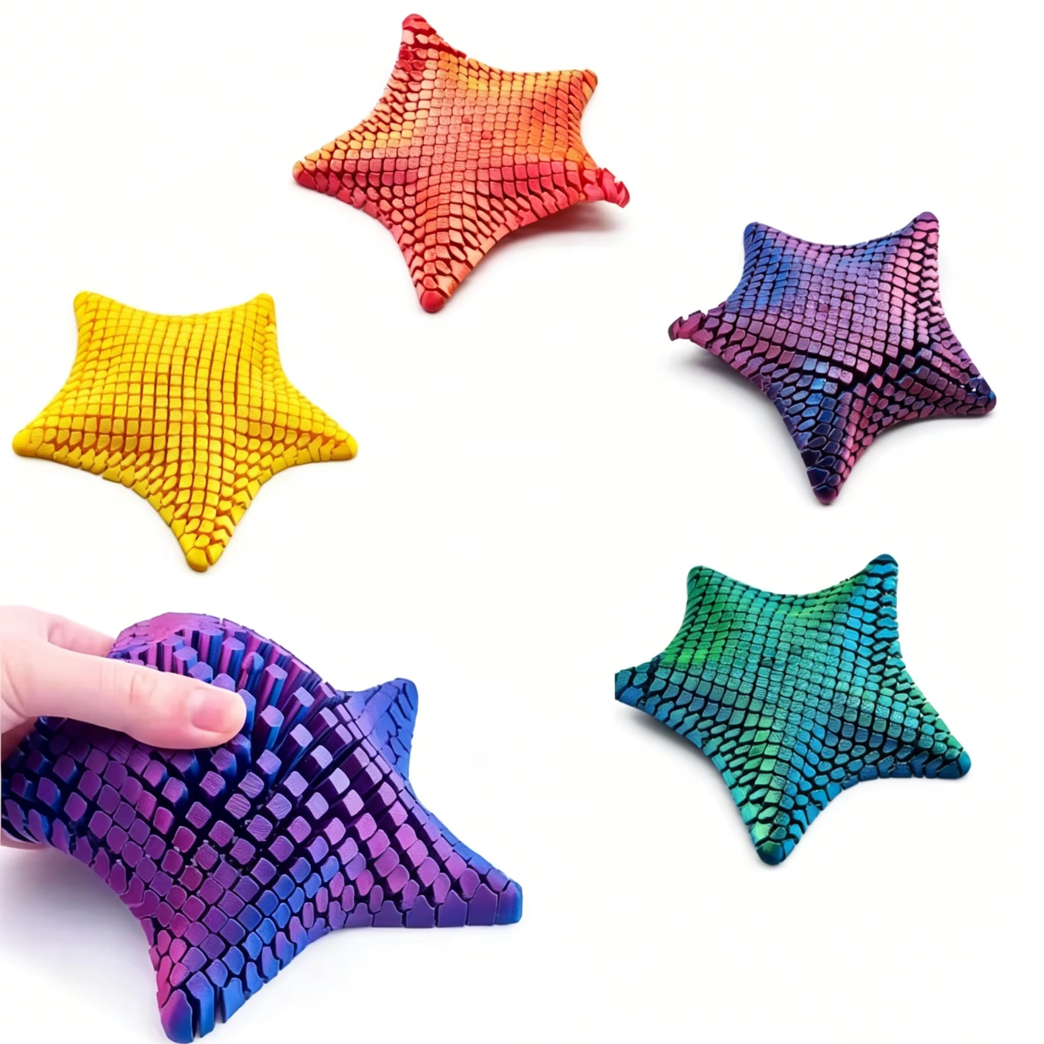 3D Printing Fidget Toys - Mainan Fidget Bintang Laut Artikulasi 3D