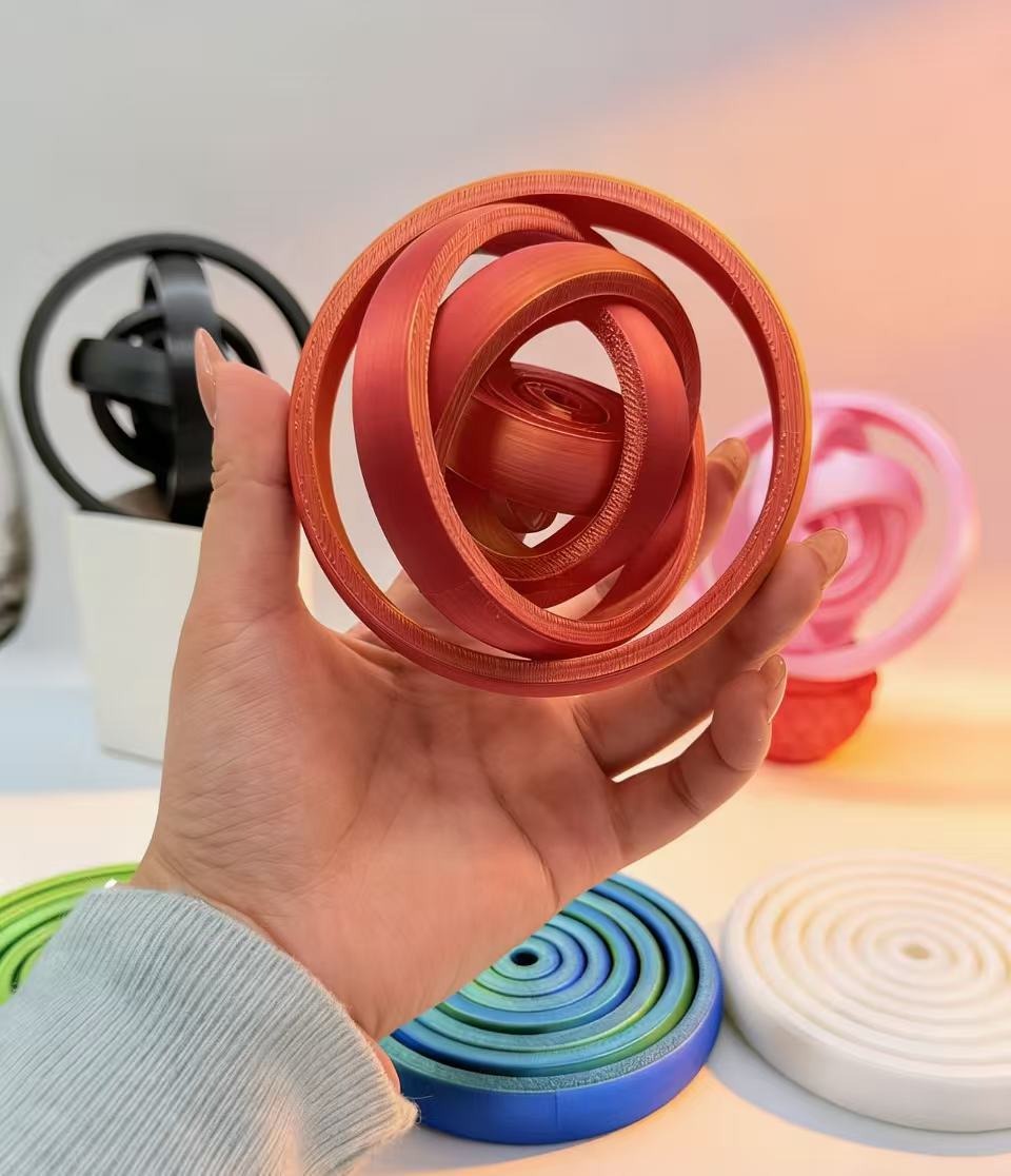 3D Printing Pla - Cincin Jari Putar 3D Print, Mainan
