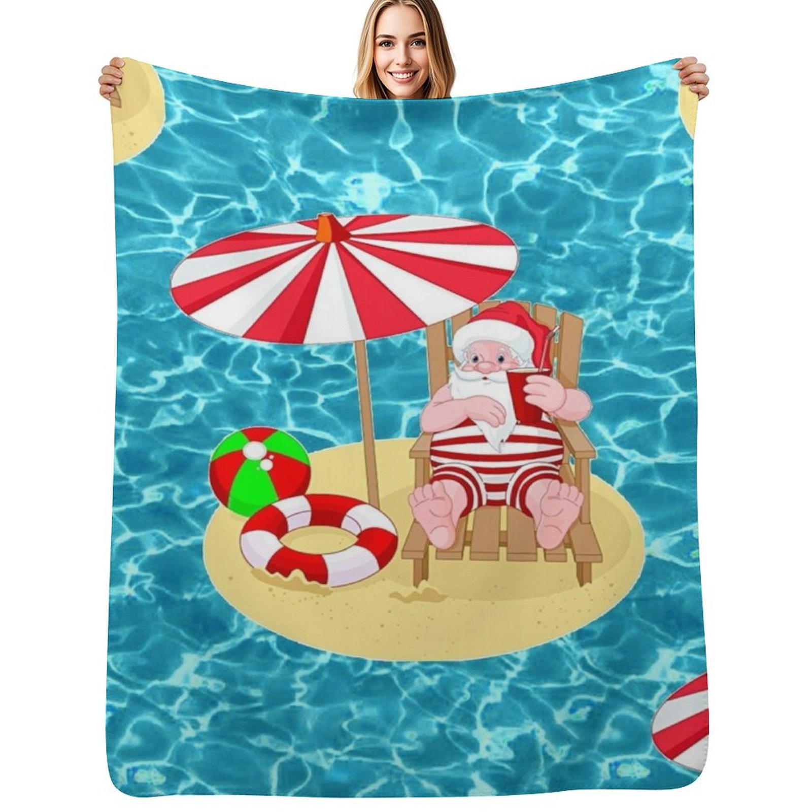 3D Printing Xmas Ideas - Selimut Pantai Santa Claus Natal, Selimut