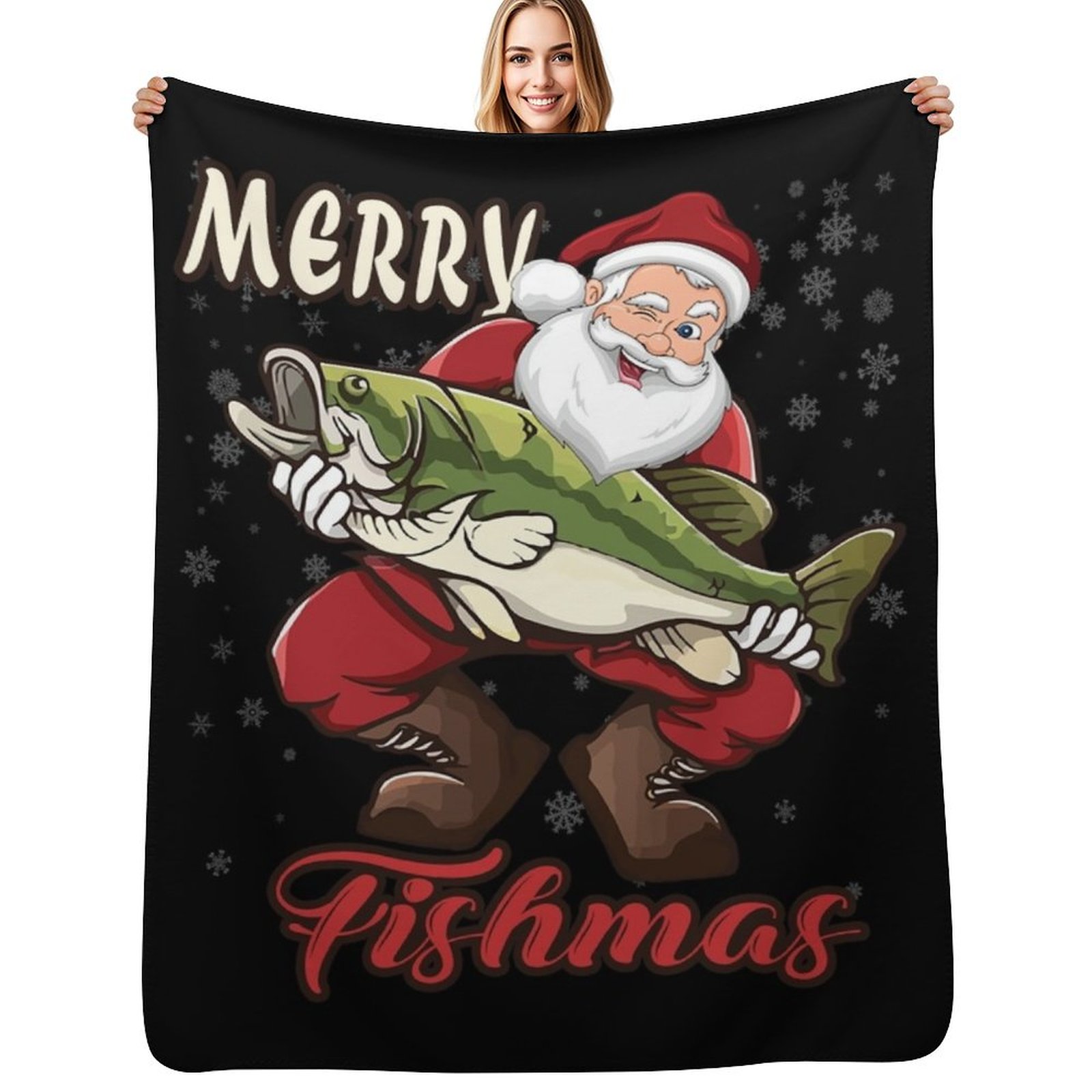 3D Printing Xmas Ideas - Merry Fishmas - Selimut Lucu Motif