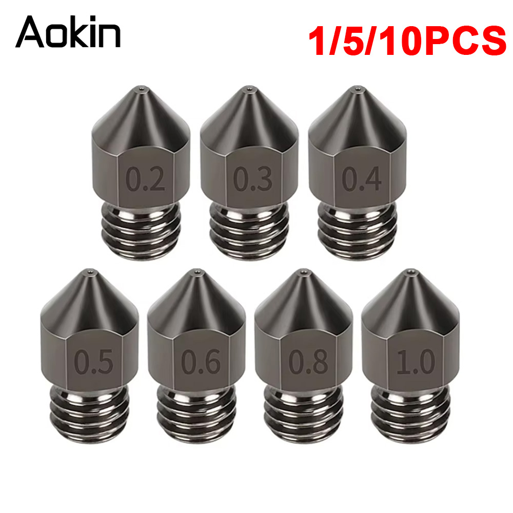Nozzle 0.4Mm Hardened - 1/5/10 Buah Nosel MK8 Peningkatan Baja