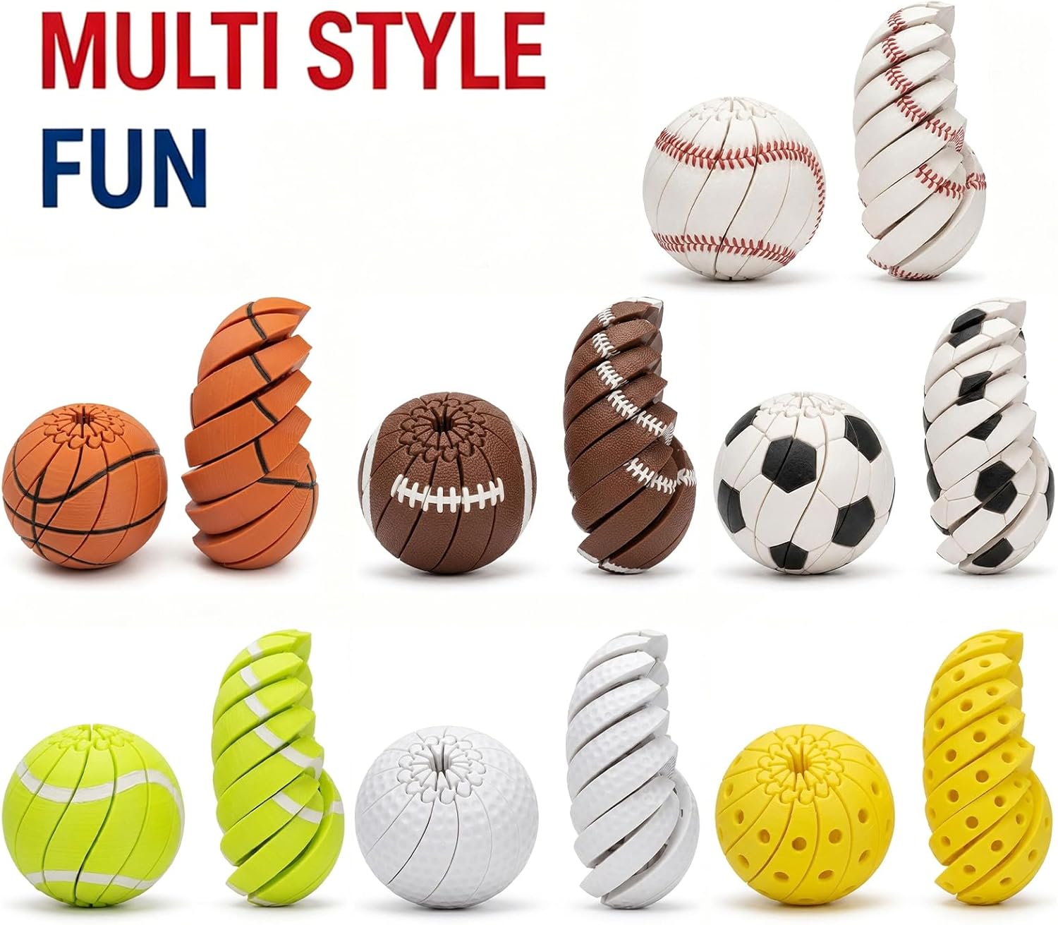 3D Printing Fidget Toys - Mainan Bola Fidget Baseball 3D Print,