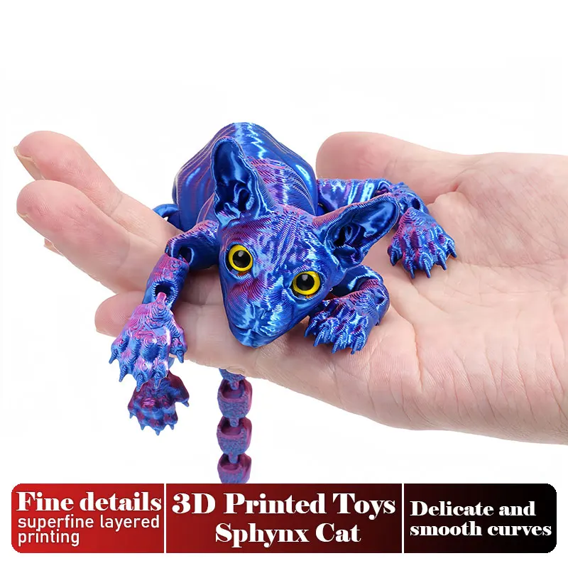 3D Printing Household Items - Mainan gambar kucing 3D realistis Multi