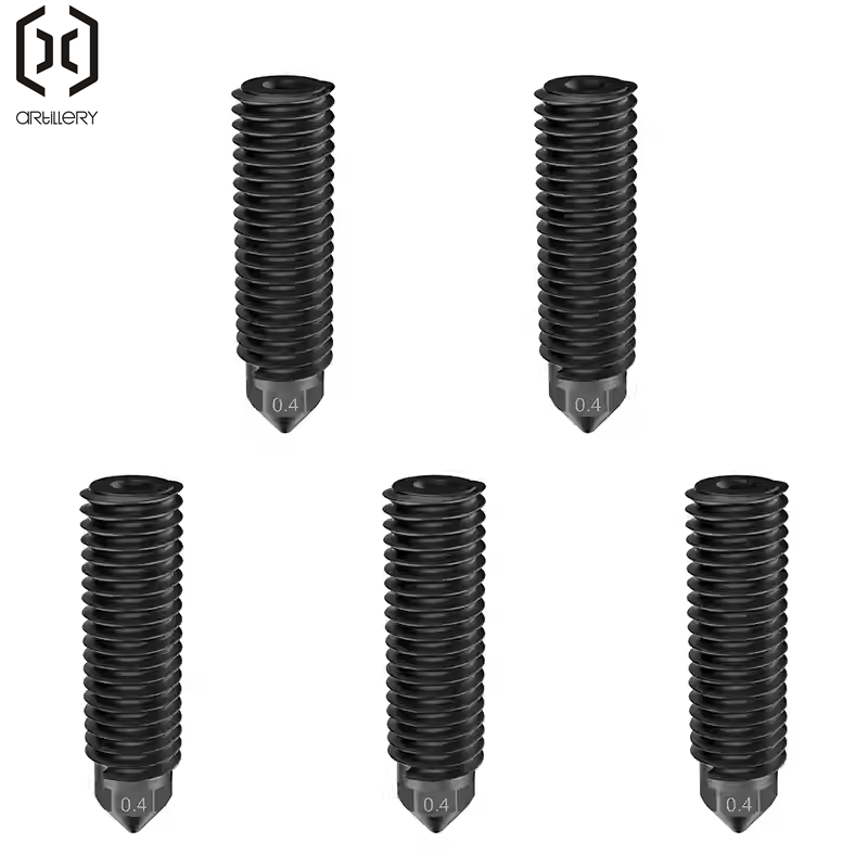 Nozzle 0.4Mm Hardened - Kit Nosel Baja Hitam yang Dikeraskan