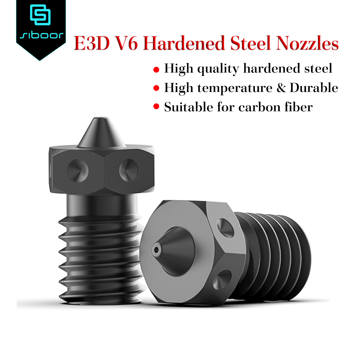 Nozzle 0.4Mm Hardened - E3D V6 Nozzle baja keras V6