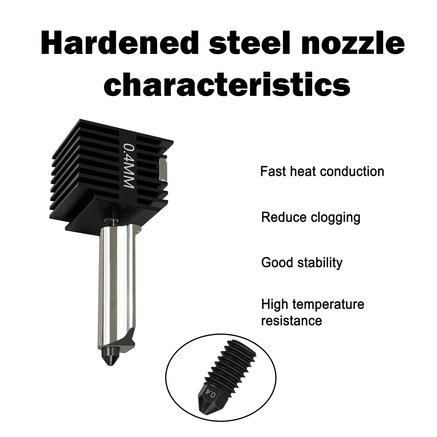 4 Paket A1 Mini/A1 Hotend Prin - Nozzle 0.4Mm Hardened ulasan dan harga