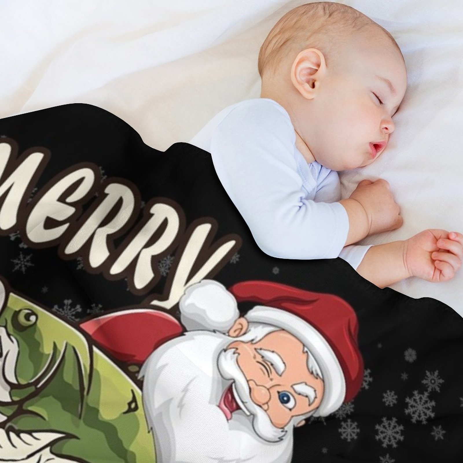 Merry Fishmas - Selimut Flanel - 3D Printing Xmas Ideas ulasan dan harga