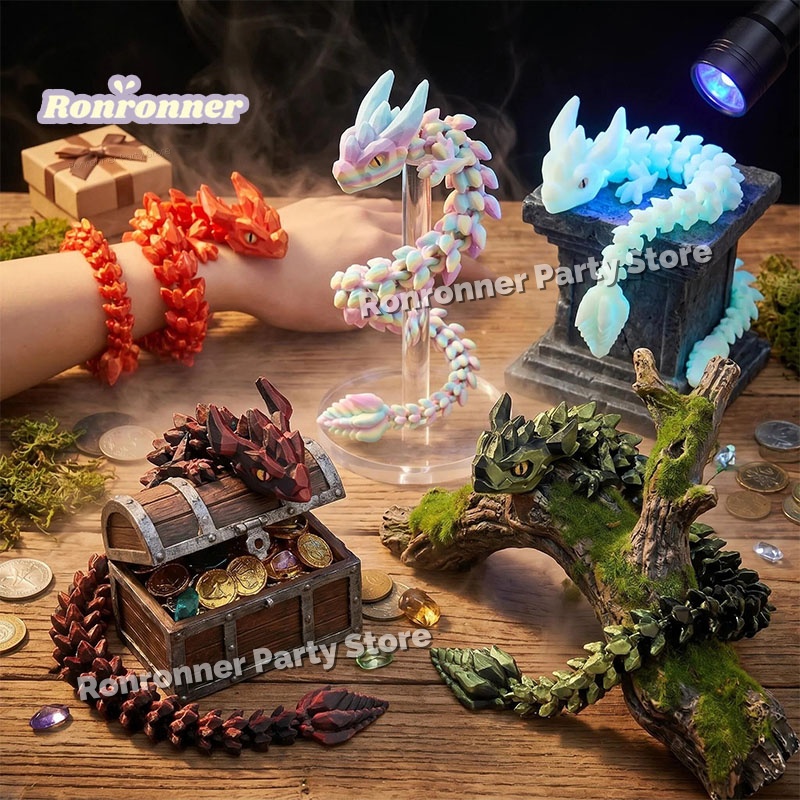 30CM Cetakan 3D Naga Aurora Be - 3D Printing Action Figure ulasan dan harga