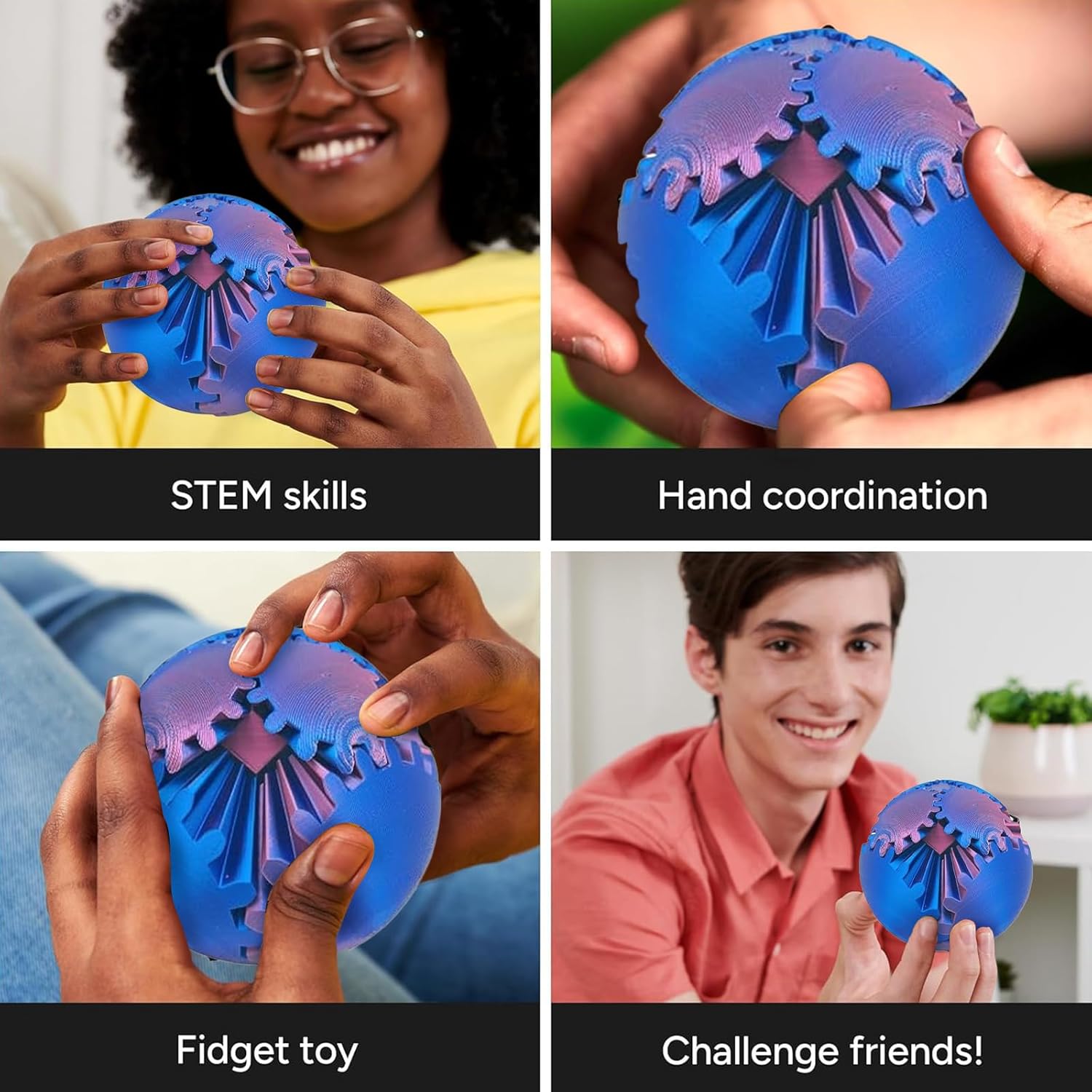 Mainan Gear Ball 3D dicetak, b - 3D Printing Fidget Toys ulasan dan harga