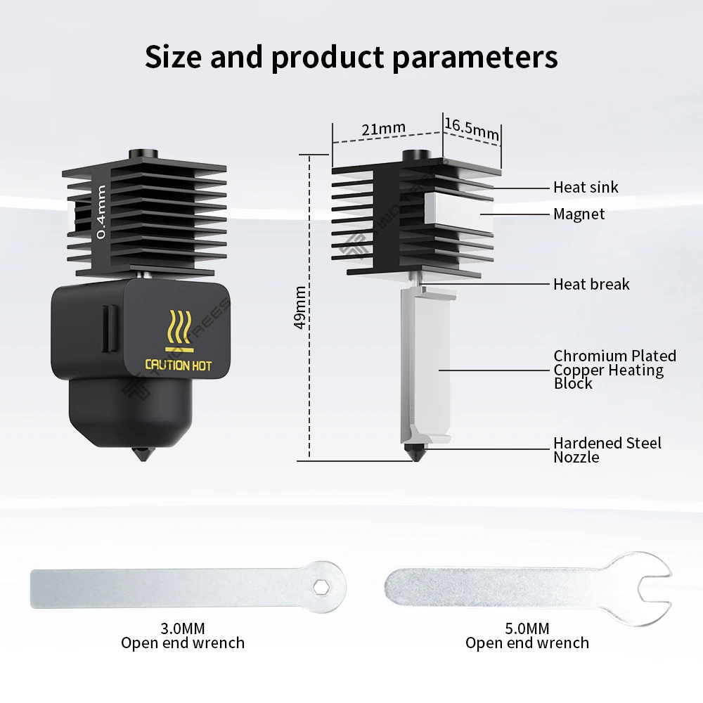 Upgrade Kit Hotend untuk Bambu - Nozzle 0.4Mm Hardened ulasan dan harga
