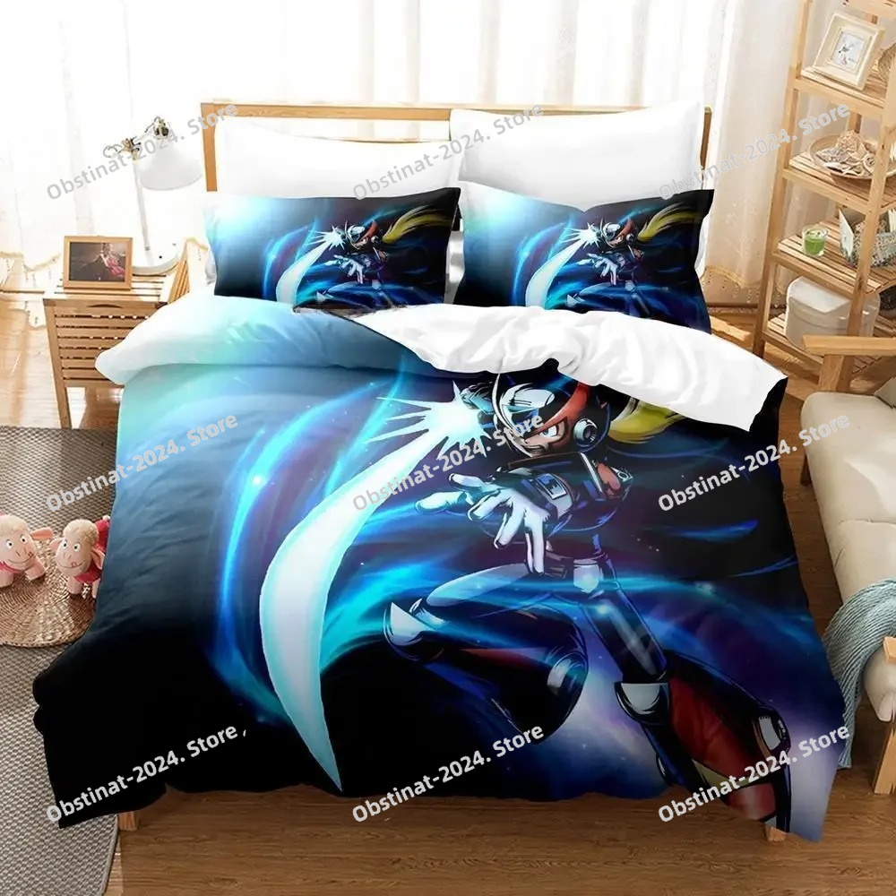 Set Sprei Anime 3D Mega Man Ze - 3D Printing Quilting ulasan dan harga