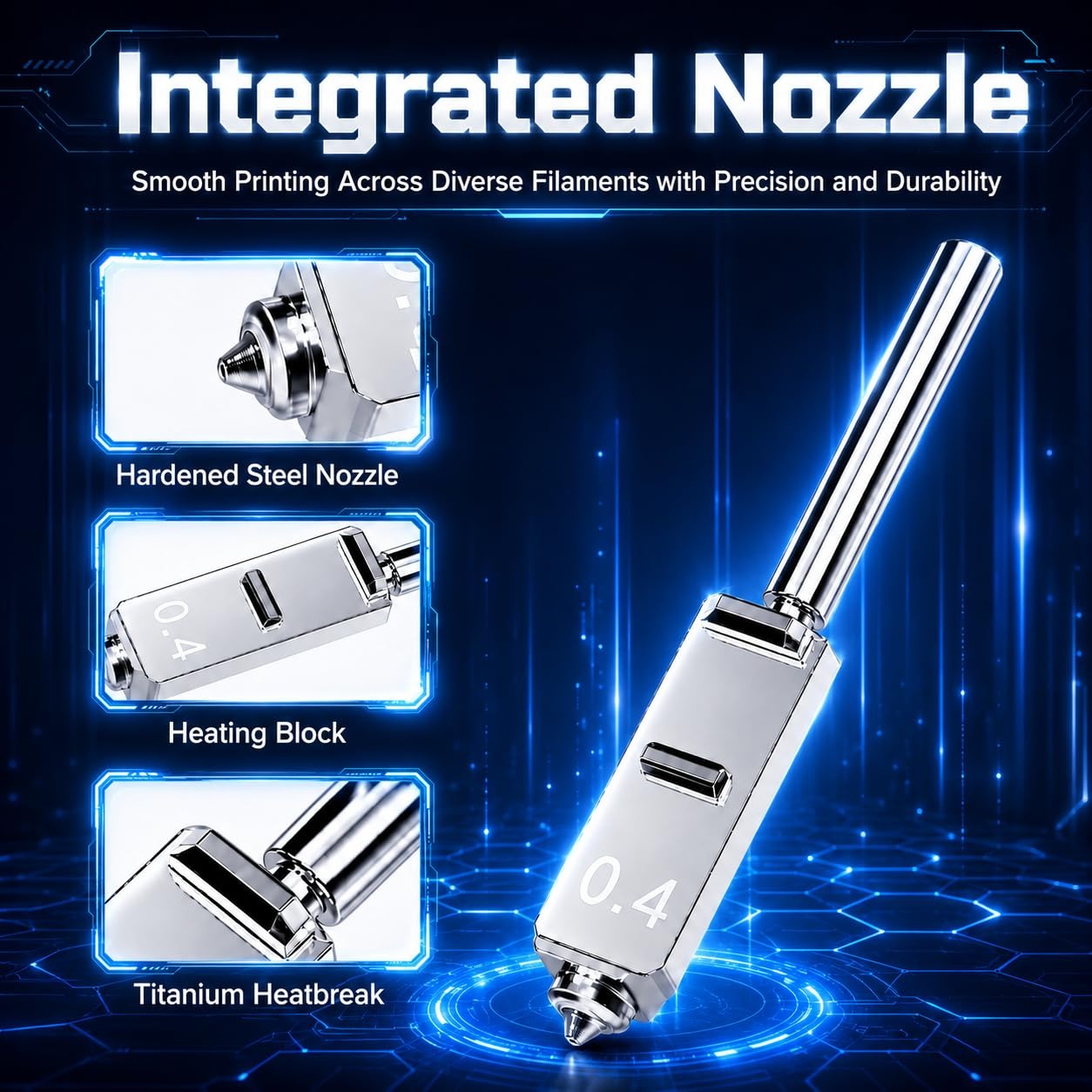 Nozel Baja Keras untuk Anycubi - Nozzle 0.4Mm Hardened ulasan dan harga