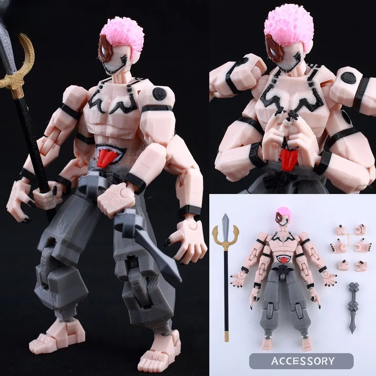 Jujutsu Kaisen Figur Aksi Anim - 3D Printing Action Figure ulasan dan harga