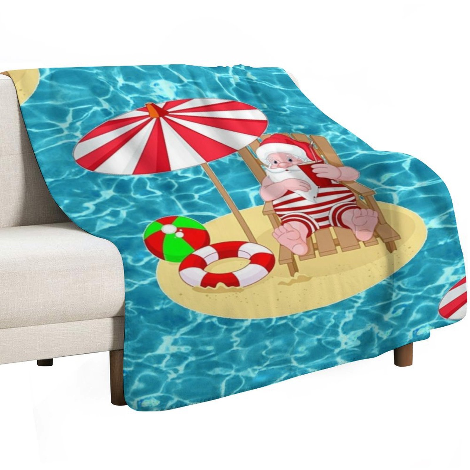 Selimut Pantai Santa Claus Nat - 3D Printing Xmas Ideas ulasan dan harga
