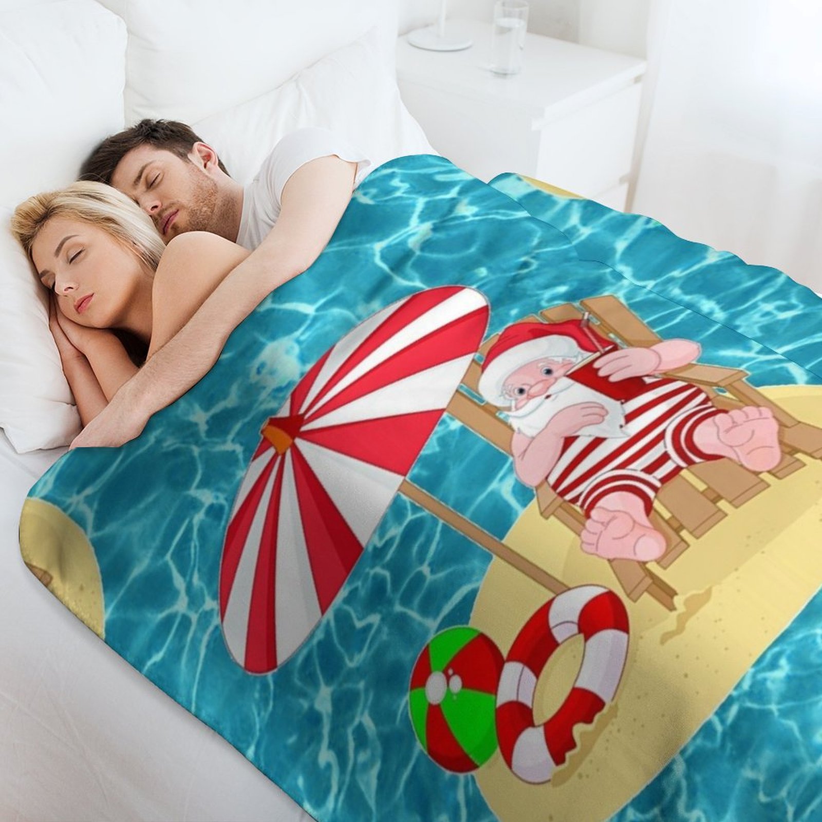 Selimut Pantai Santa Claus Nat - 3D Printing Xmas Ideas ulasan dan harga