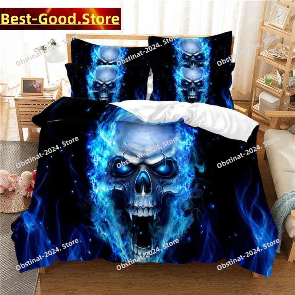 Set Sprei Motif Tengkorak Ukur - 3D Printing Quilting ulasan dan harga