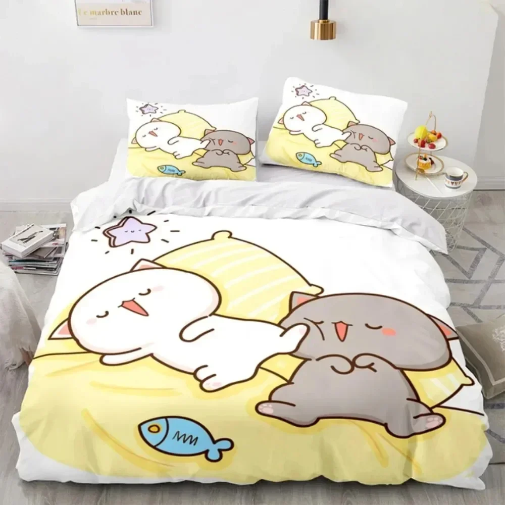 Set Sprei Kasur Motif Kucing P - 3D Printing Quilting ulasan dan harga