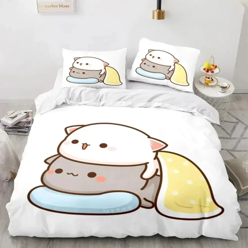 Set Sprei Kasur Motif Kucing P - 3D Printing Quilting ulasan dan harga