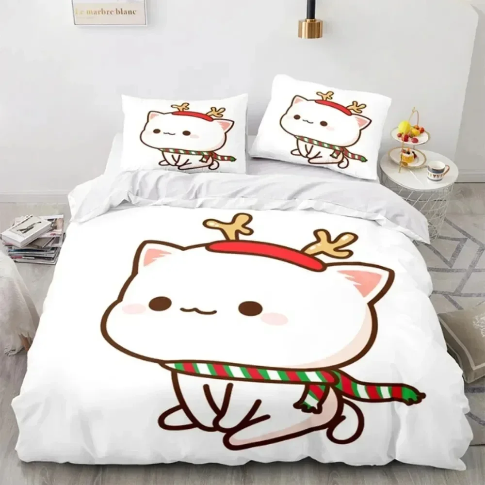 Set Sprei Kasur Motif Kucing P - 3D Printing Quilting ulasan dan harga