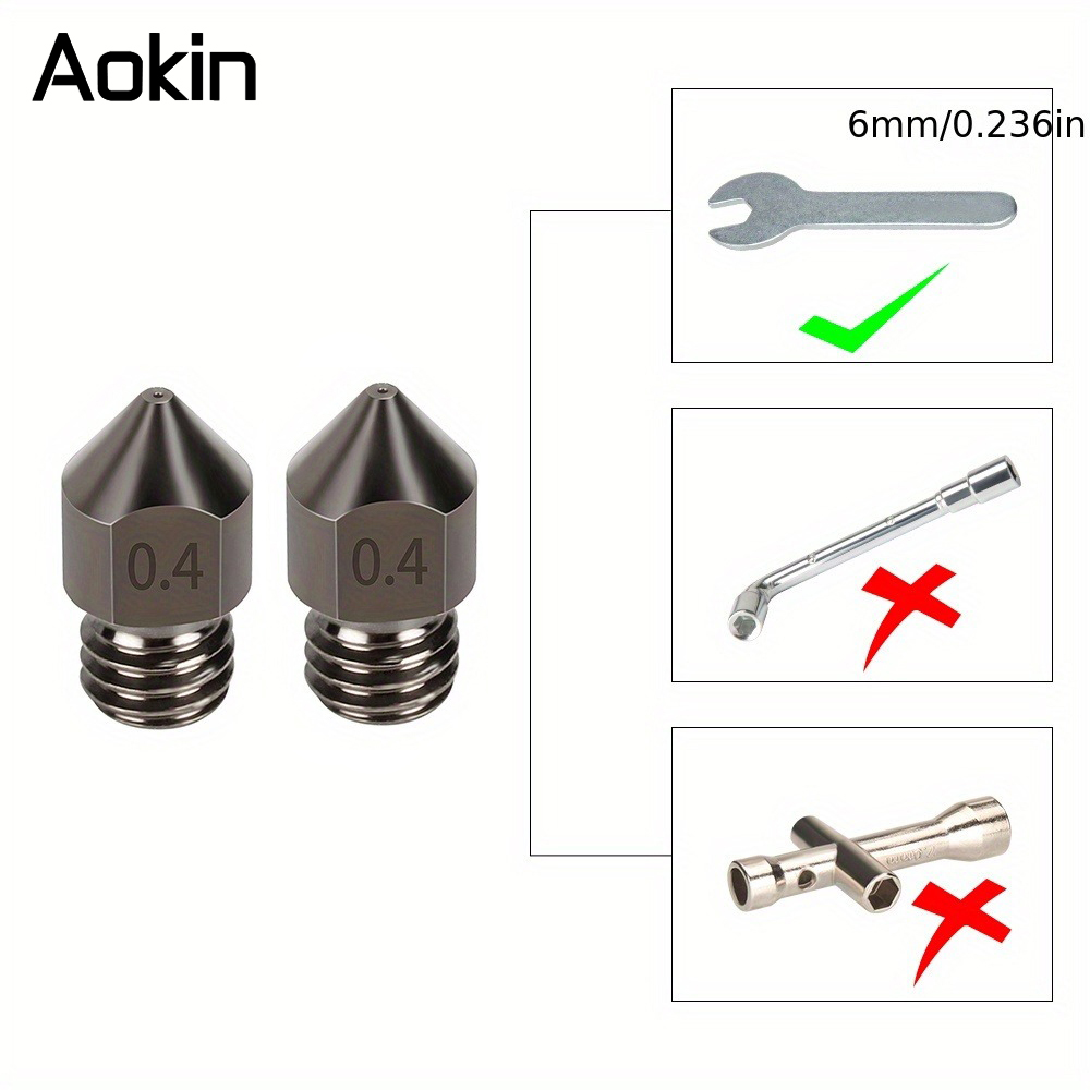 1/5/10 Buah Nosel MK8 Peningka - Nozzle 0.4Mm Hardened ulasan dan harga