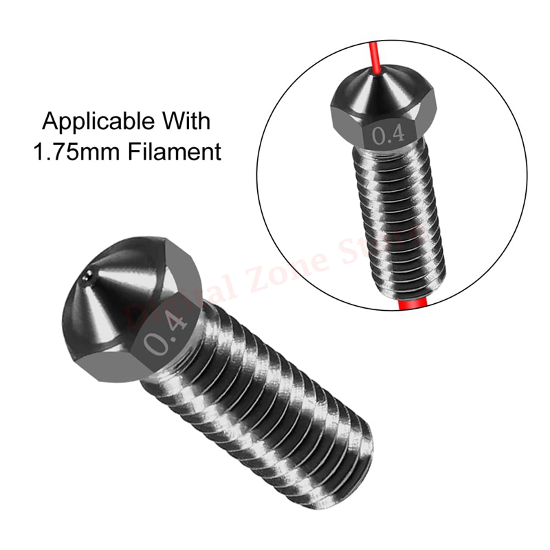 10 buah V6 nozel gunung berapi - Nozzle 0.4Mm Hardened ulasan dan harga