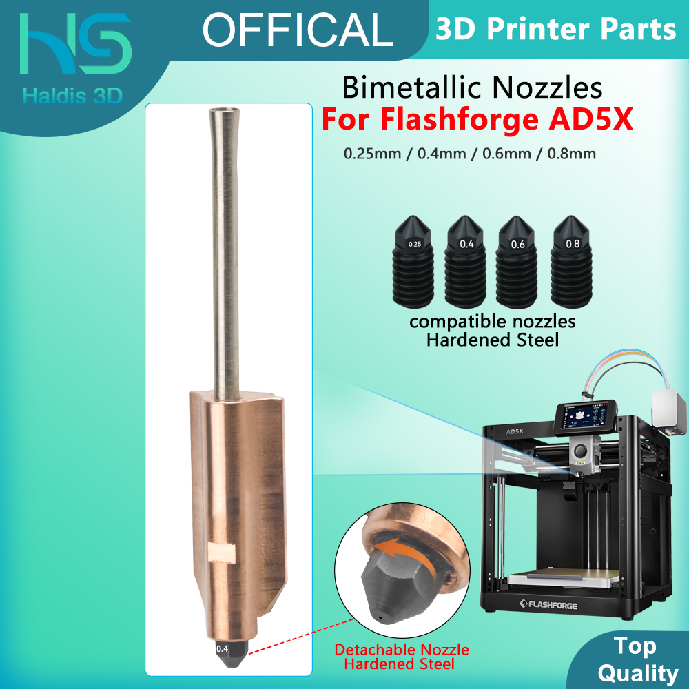 Untuk Flashforge AD5X Nozel Ba - Nozzle 0.4Mm Hardened ulasan dan harga