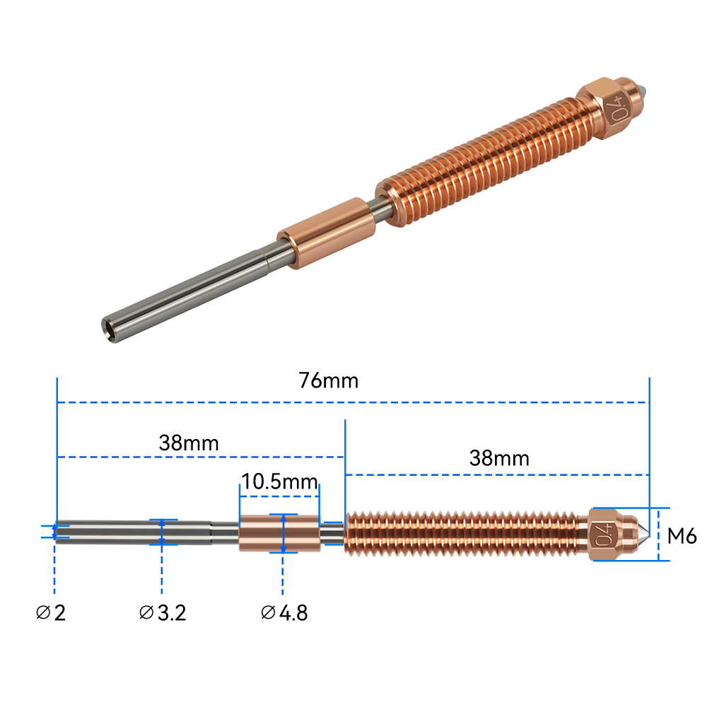 Nosel Baja Keras Unicorn untuk - Nozzle 0.4Mm Hardened ulasan dan harga