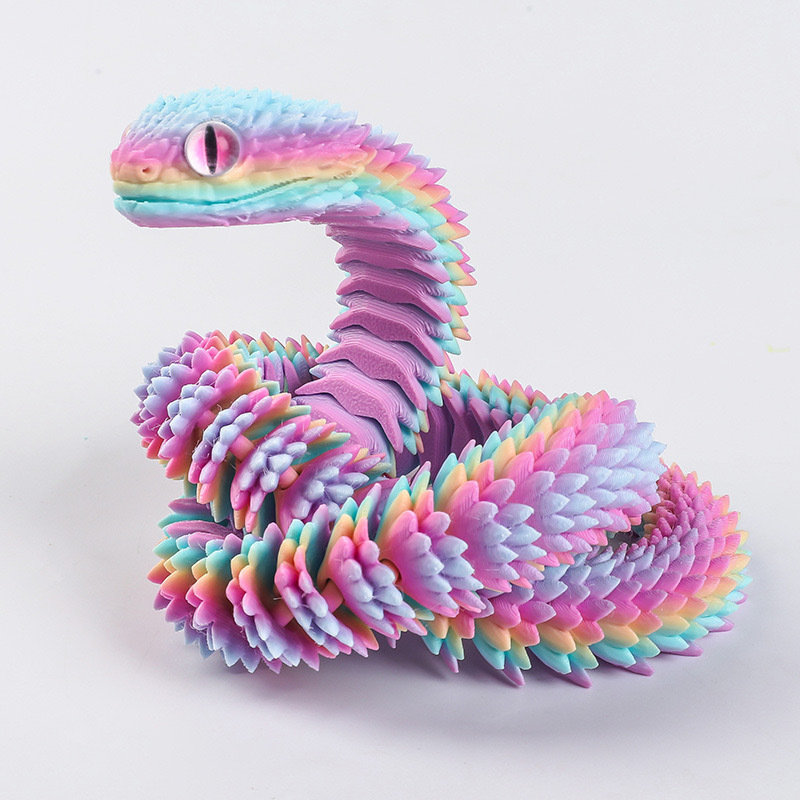 Patung Ular Realistis Cetak 3D - 3D Printing Fidget Toys ulasan dan harga