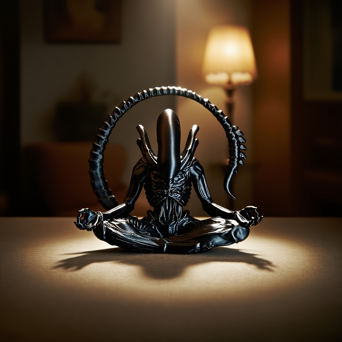 Patung Alien Meditasi Cetak 3D - 3D Printing Household Items ulasan dan harga