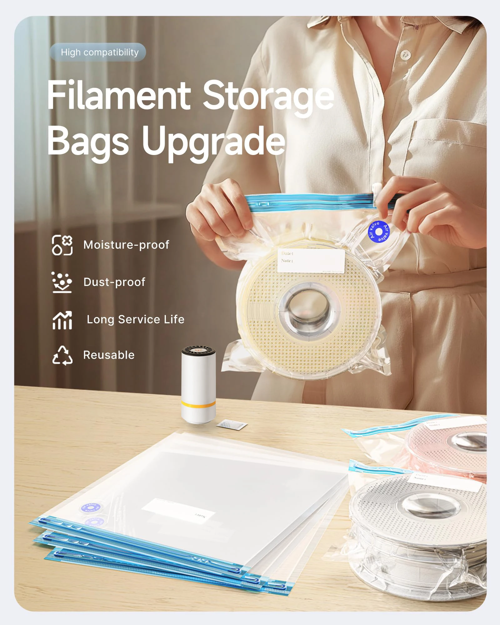 Tas Vakum Filamen Printer 3D d - Petg Filament ulasan dan harga