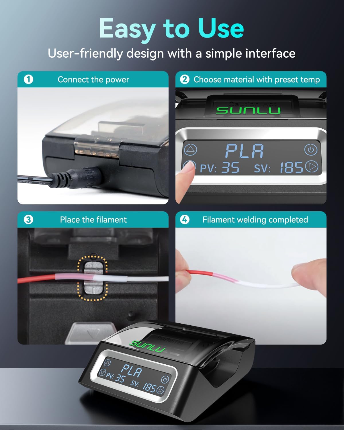 SUNLU FC01 Konektor Filamen Pe - Petg Filament ulasan dan harga