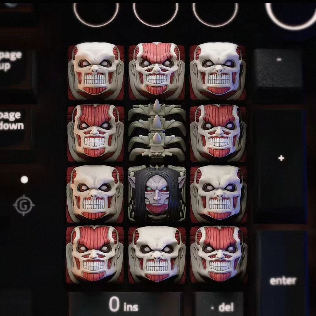 Set Keycap Bermerek Attack On  - 3D Printing Keycaps ulasan dan harga